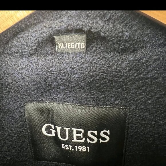 Guess Women's Dark Blue Double-Breasted Pea Coat XL - Picture 11 of 16